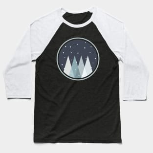 Snow on Pine Forest Baseball T-Shirt